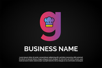 Unique Logo Template Restaurant letter g Monogram