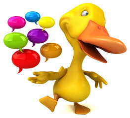 Fun duck - 3D Illustration