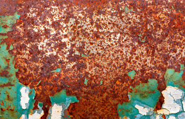 Dirty surface old rust wall - Grunge brushed metal texture abstract industrial background