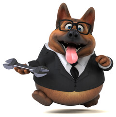 German shepherd dog - 3D Illustration