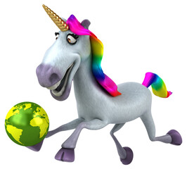 Fun unicorn - 3D Illustration © Julien Tromeur