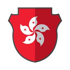 Naklejka premium hong kong shield