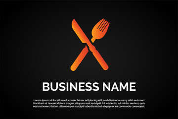 Unique Logo Template Restaurant Letter X Monogram