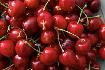 Tasty sweet cherry as background