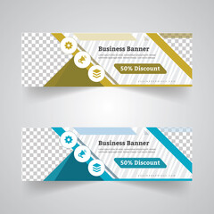 Corporate Business Concept Bannar Design. Web Banner Template.