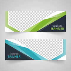 Fototapeta premium Corporate Business Concept Bannar Design. Web Banner Template.