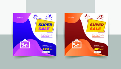 Sale banner template design, Big sale special up to 40% off. Super Sale, end of season special offer banner. 