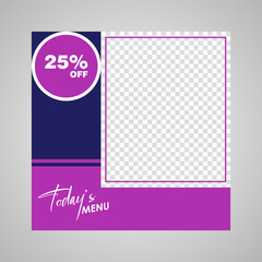 Set of Editable minimal square banner template. Suitable for social media post and web internet ads. Vector illustration with photo college.