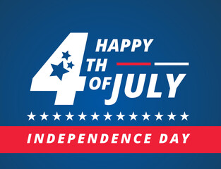 Happy 4th of July Independence Day USA. Vector illustration