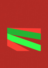 Red Orange color Crossing lines generativeart style colorful illustration