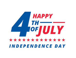 Happy 4th of July Independence Day USA. Vector illustration