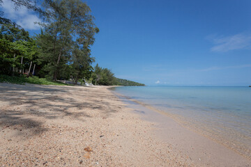 The beach in the morning at Bangpor beach Samui island, Thailand