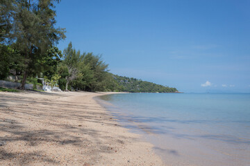 The beach in the morning at Bangpor beach Samui island, Thailand