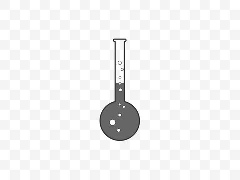 Biology, experiment, flask icon. Vector illustration, flat design.