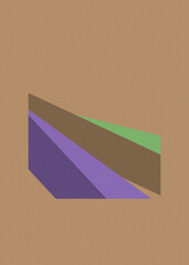 Grass Green color Crossing lines generativeart style colorful illustration