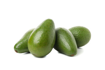 Ripe fresh avocado isolated on white background