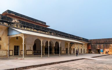 Fototapeta na wymiar A pavilion inside the Jaigarh Fort, Jaipur, Rajasthan, India