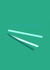 Jungle Green color Crossing lines generativeart style colorful illustration