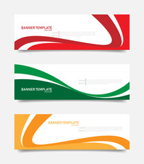 Set of abstract banners template.