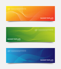 Set of abstract banners template.