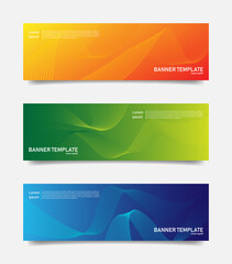 Set of abstract banners template.