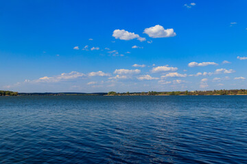 View of Kremenchug reservoir in Ukraine