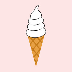 Vanilla ice cream cone