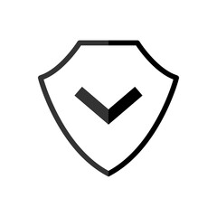 Shield and check mark icon