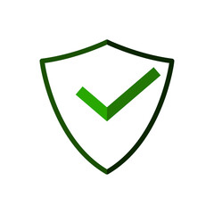 Shield and check mark icon
