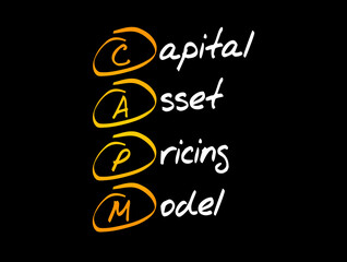 CAPM - Capital Asset Pricing Model acronym, business concept background