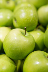 A pile of green apples.