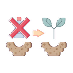 Isolated ecological icon in a linear style.