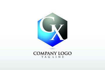 Letter GX, XG Logo Template Design vector