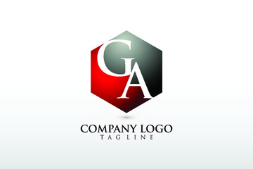 Letter GA, AG Logo Template Design vector
