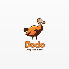Vector Logo Illustration Dodo Simple Mascot Style. © Artnivora
