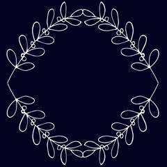 Vector image flower frame for logo, Wallpaper, fabric