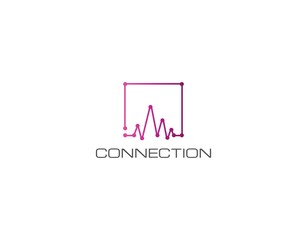Simple Logo of Technology with Modern Concept. Design with Lovely and Unique Connection Image Vector Isolated on White Background. This Logo Ideal for Technology Business. Vector Illustration.