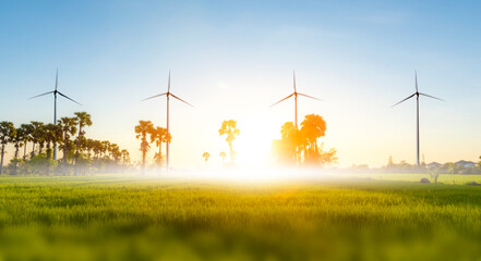 Wind turbine or wind power Translated into electricity, environmental protection Make the world not...