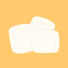 Marshmallow cartoon vector. free space for text. wallpaper. background.