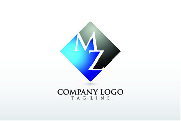 MZ, ZM company logo vector