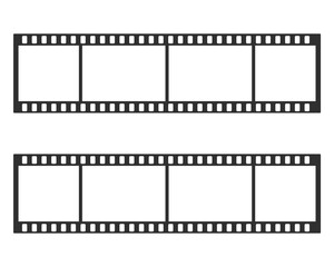 Photographic film icon isolated on white background. Vector illustration.