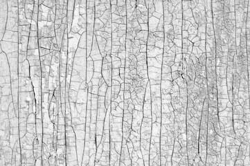 old wooden surface with cracked paint. Background