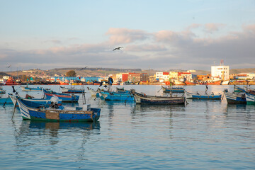 Fishermen boats in the harbour of Assilah, Morocco