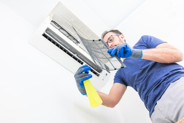 Aircondition service and maintenance, fixing AC unit and cleaning / disinfecting the filters from...