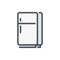 Refrigerator with two doors color line icon. vector outline colorful sign.