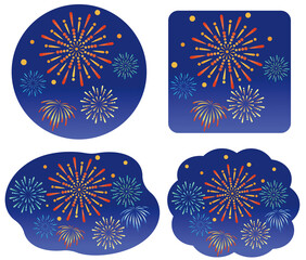 水彩風花火 背景 デザイン イラスト Wall Mural Wallpaper Murals こけ田 水彩風花火 背景 デザイン イラスト Wall Mural Wallpaper Murals こけ田