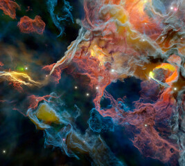 Space galaxy universe nebula 0042 3d render