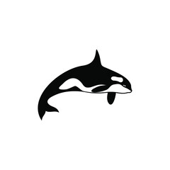 orca killer whale vector logo