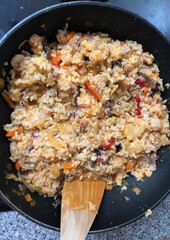 Home made Spanish style paella 