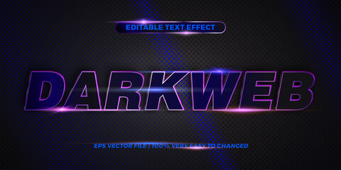 Editable text effect - Dark web text style Luxury mockup concept